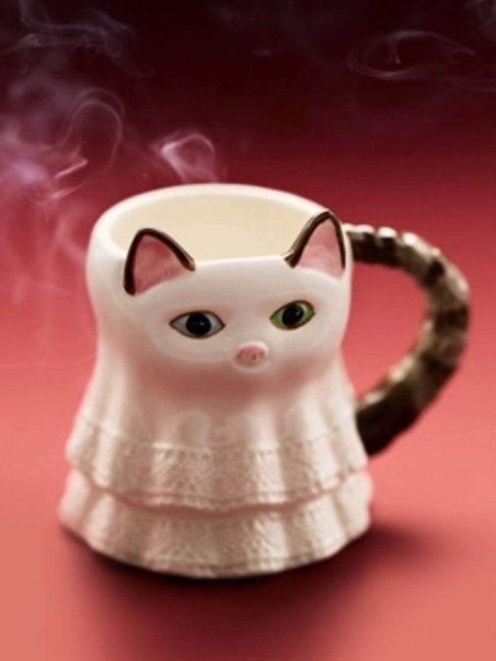 NWT Anthropologie Peluche Halloween Stoneware Cat Mug